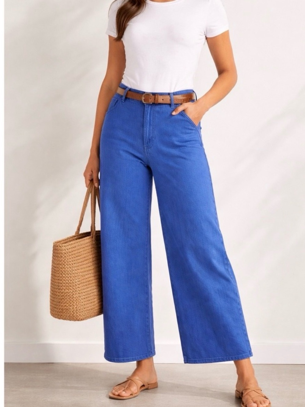 Universal Thread Sailor Wide Leg Jeans in Bright Blue Size 14 - new with tags